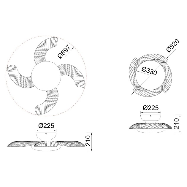 Потолочная светодиодная люстра-вентилятор Mantra ALOHA 8233 изображение 2 Потолочная светодиодная люстра-вентилятор Mantra ALOHA 8233 Фото № 2