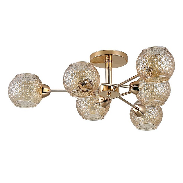 Потолочная люстра ЭкономСвет 20115/6FG СP изображение 1 Потолочная люстра ЭкономСвет 20115/6FG СP Фото № 1