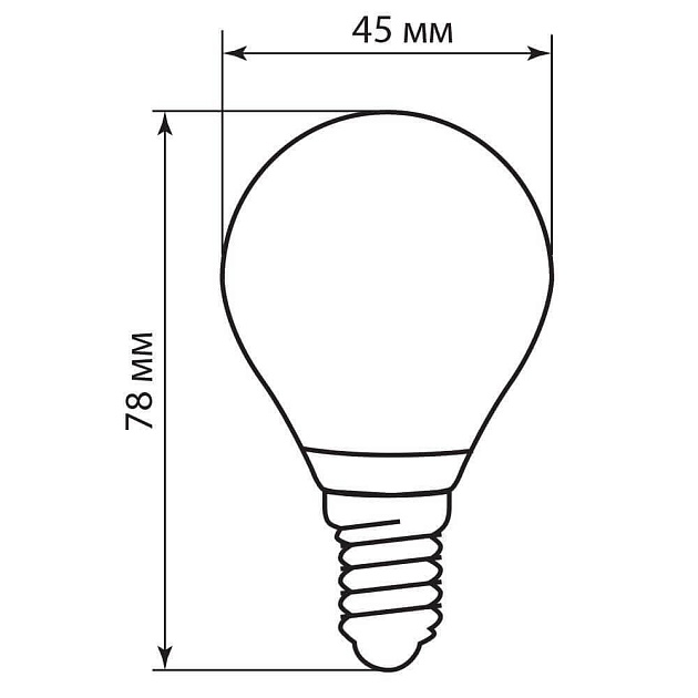 Лампа светодиодная филаментная Feron E14 5W 2700K Шар Прозрачная LB-61 25578 фото 2