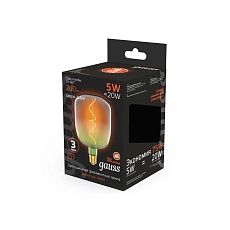 Лампа светодиодная филаментная Gauss E27 5W 1800K зеленая 1009802105 5