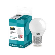 Лампа светодиодная IEK E27 9W 4000K матовая LLE-G45-9-230-40-E27