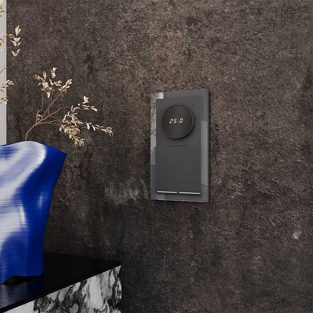 Терморегулятор электронный Voltum S70 с индикацией и датчиком, для теплого пола, (графит) VLS070107 изображение 6 Терморегулятор электронный Voltum S70 с индикацией и датчиком, для теплого пола, (графит) VLS070107 Фото № 6