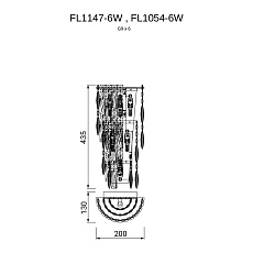 Настенный светильник Fluorite Vetto Gold FL1147-6W 2