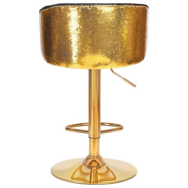 Стул барный DOBRIN DARCY GOLD SHINY (черный велюр с золотыми пайетками) 5025_GoldBase_Shiny-LM DARCY GOLD SHINY Фото № 2
