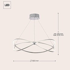 Подвесной светодиодный светильник Maytoni Weave MOD062PL-L56CH3K 3