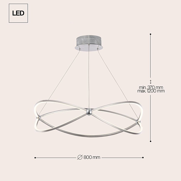 Подвесной светодиодный светильник Maytoni Weave MOD062PL-L56CH3K Фото № 4