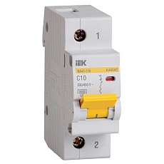 KARAT Автоматический выключатель ВА47-100 1P C 10А 10кА IEK MVA40-1-010-C