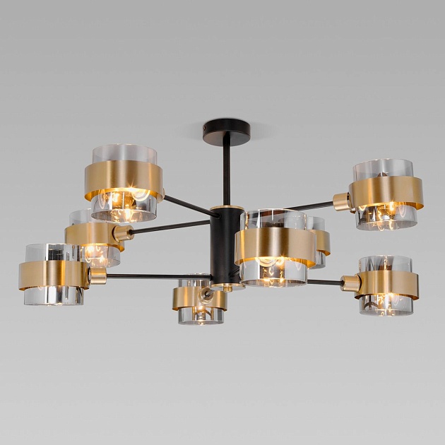 Потолочная люстра Eurosvet Arcada 70127/8 черный/дымчатый изображение 5 Потолочная люстра Eurosvet Arcada 70127/8 черный/дымчатый Фото № 5