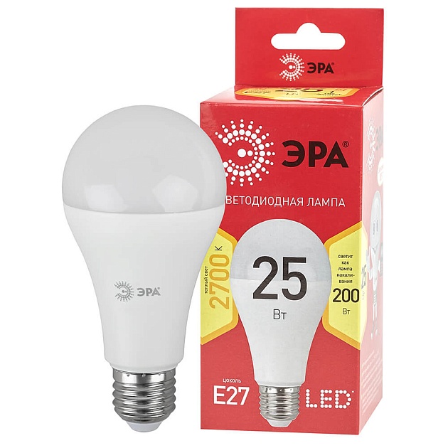 Лампа светодиодная ЭРА E27 25W 2700K матовая LED A65-25W-827-E27 R Б0048009 фото 3