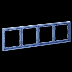 Рамка пластиковая S70 на 4 поста, (деним) Voltum VLS100415 1
