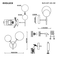 Настенный светильник Evoluce MALTE SLE1107-101-02 1