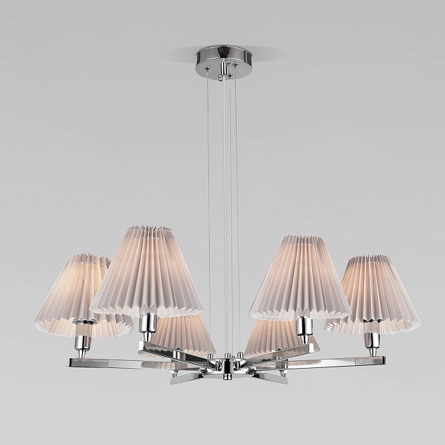 Подвесная люстра Eurosvet Peony 60136/6 хром/серый изображение 5 Подвесная люстра Eurosvet Peony 60136/6 хром/серый Фото № 5