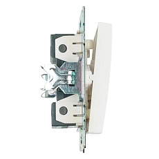 Выключатель одноклавишный Stekker Катрин белый GLS10-7103-01 39298 4