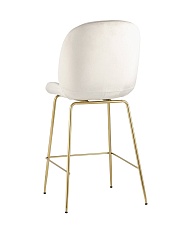 Полубарный стул Stool Group Турин со спинкой велюр бежевый золотые ножки 8329A VELVET BEIGE 4