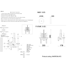 Бра Crystal Lux Marron AP2 Brass 1