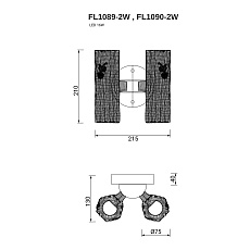 Бра Fluorite Inverno Rose FL1090-2W 1