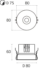 Светильник встраиваемый влагозащищенный Italline IT014-0208 nickel 1
