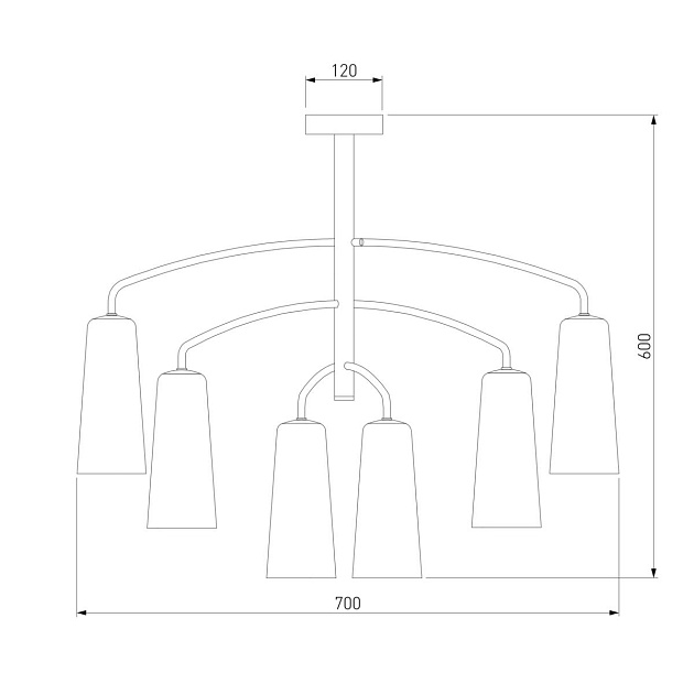 Подвесная люстра Eurosvet Omber 70137/6 латунь Фото № 2