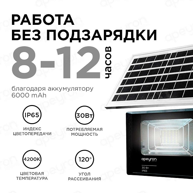 Светильник на солнечных батареях Apeyron 05-34 фото 7