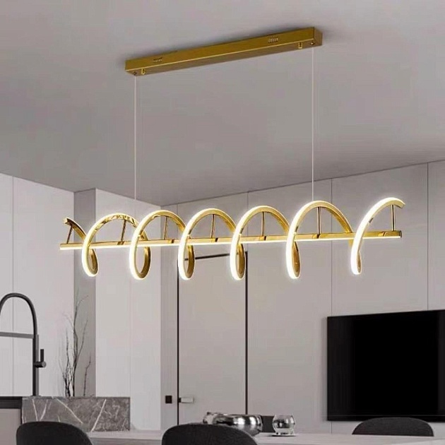 Люстра подвесная Alfa Light F0424-08 1200mm gold изображение 1 Люстра подвесная Alfa Light F0424-08 1200mm gold Фото № 1