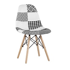 Кухонный стул Stool Group DSW черно-белый пэчворк УТ000002351