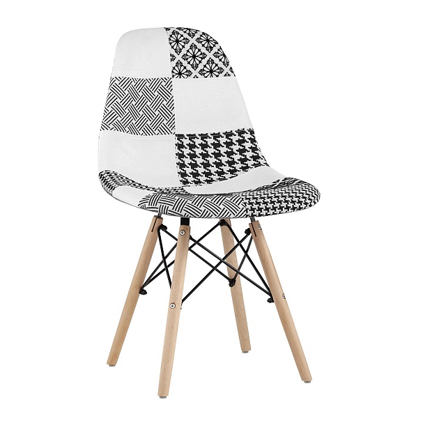 Кухонный стул Stool Group DSW черно-белый пэчворк УТ000002351 Фото № 1