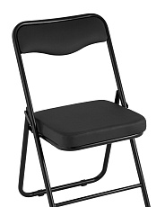 Складной стул Stool Group Джонни экокожа черный каркас черный матовый fb-jonny-black 1