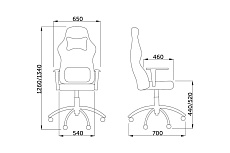 Игровое кресло AksHome Gamer синий + черный, экокожа 41932 1