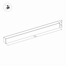 Трековый светодиодный светильник для магнитного шинопровода Arlight Mag-Flat-45-L605-18W Warm3000 026952 2