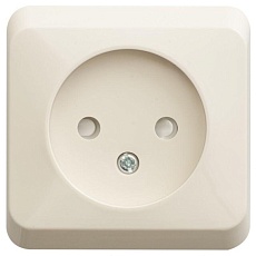 Розетка одинарная Systeme Electric Этюд 16A 250V без зазем. со шторками кремовая PA16-002K