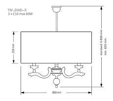 Подвесная люстра KUTEK MOOD Tivoli TIV-ZWD-3(N) 1