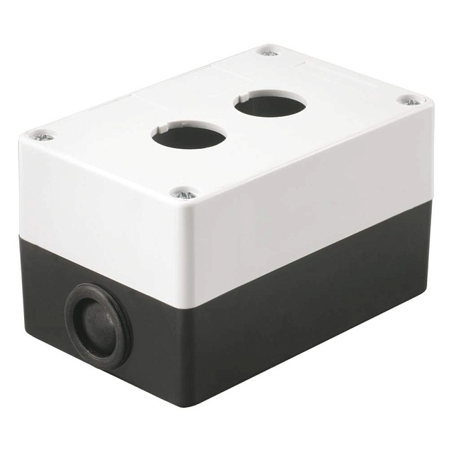 Корпус поста КП102 для кнопок управления 2 места белый IEK BKP10-2-K01 Фото № 1