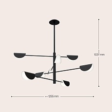 Подвесная люстра Maytoni Technical Mollis MOD126PL-08B 2