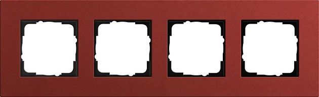 Рамка 4-постовая Gira Esprit Lenoleum-Multiplex красный 0214229 фото 