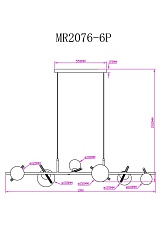 Подвесная люстра MyFar Francis MR2076-6P 1