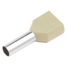 Наконечник-гильза General НГИ2 GNGI-E2-2x10-14-50 Слоновая кость, 50 штук