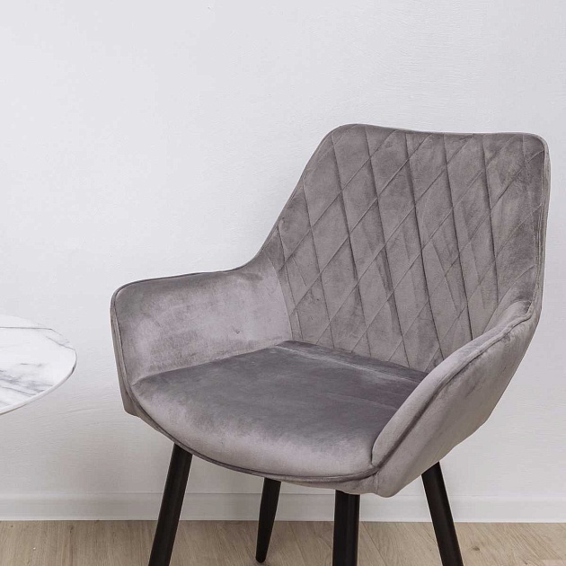 Кресло AksHome Pablo светло-серый, велюр 72328 Фото № 11