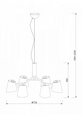 Подвесная люстра Freya Nordic FR5127PL-06B 1
