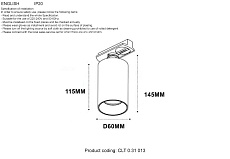 Трековый светильник Crystal Lux CLT 0.31 013 WH-WH 1