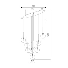 Подвесная люстра TK Lighting 6148 Estera 1