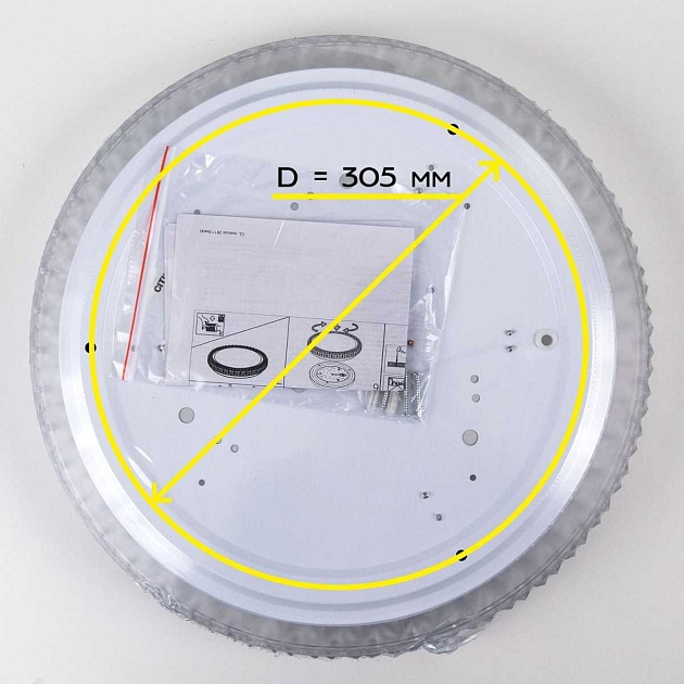Потолочный светодиодный светильник Citilux Кристалино Слим CL715R360 Фото № 4
