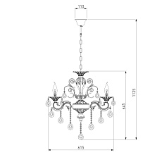 Подвесная люстра Bogates 294/6 Strotskis 1