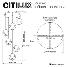 Подвесной светильник Citilux Noona CL251060 1