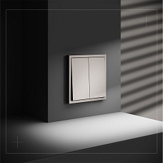 Выключатель с самовозвратом встраиваемый Voltum S70 двухклавишный 10А, (кашемир) VLS020603 4