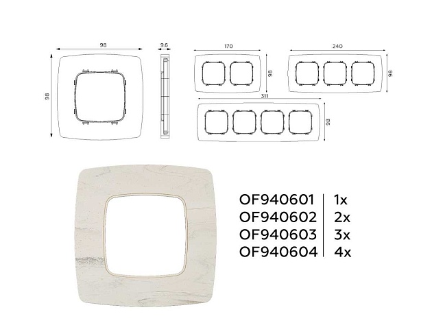 Рамка AMBRELLA VOLT OF940603 Фото № 4