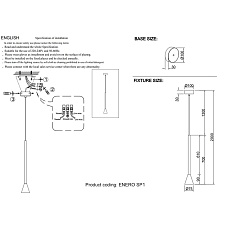 Подвесной светильник Crystal Lux Enero SP1 Black 1