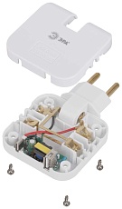 Разветвитель электрический ЭРА SPF-2-FL-USBC поворотный на 2 розетки + 2USB A+C 10А белый Б0069090 1