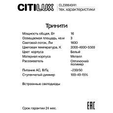 Настенный светильник Citilux CL238641 1