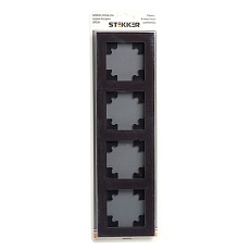 Рамка 4-постовая Stekker Катрин шоколад GFR00-7004-04 39538 1