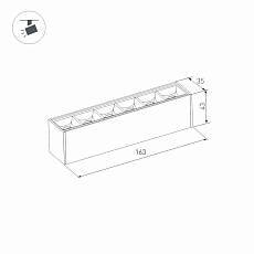 Трековый светодиодный светильник для магнитного шинопровода Arlight Mag-Laser-45-L160-6W Warm3000 026935 1